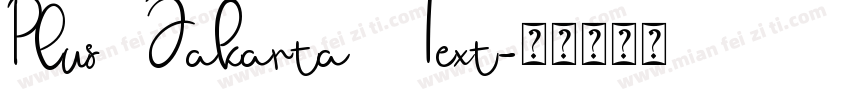Plus Jakarta Text字体转换